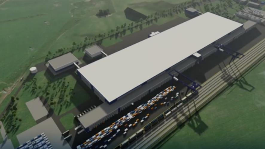 Грузооборот комплекса - 100 000 TEU.