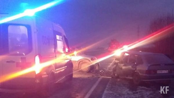 Авария произошла сегодня вечером в Пестречинском районе республики.