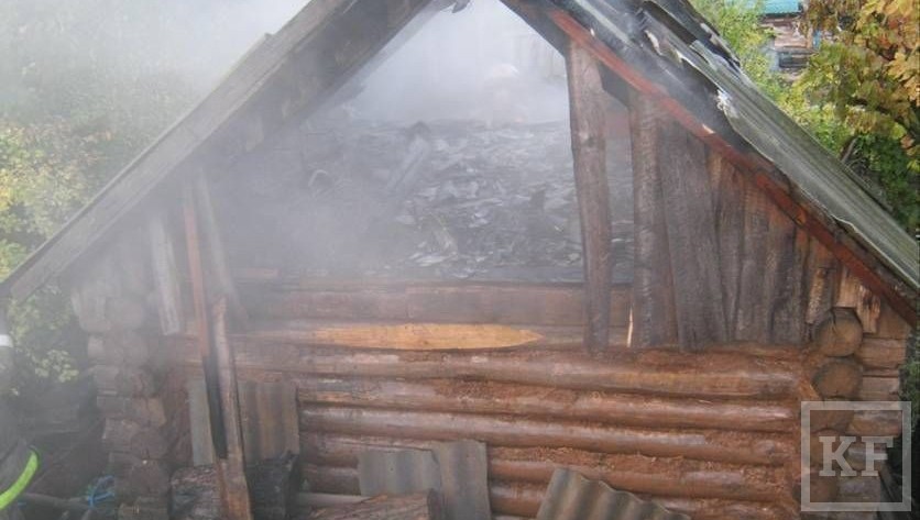 Сегодня утром в Тукаевском районе произошел пожар в садовом обществе «Нектар».