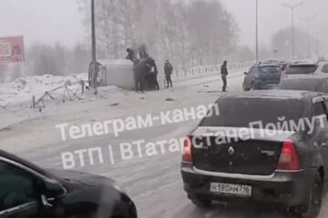 Затруднено движение возле Новой Туры в сторону столицы Татарстана.