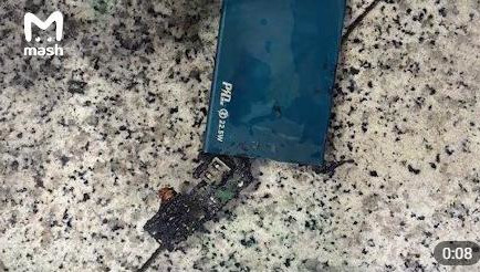 Устройство загорелось после того