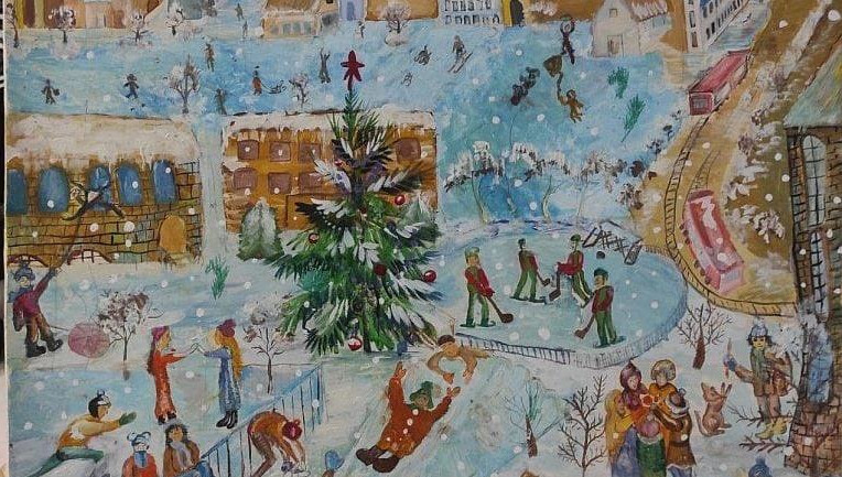 Работа войдет в коллекцию новогодних открыток.