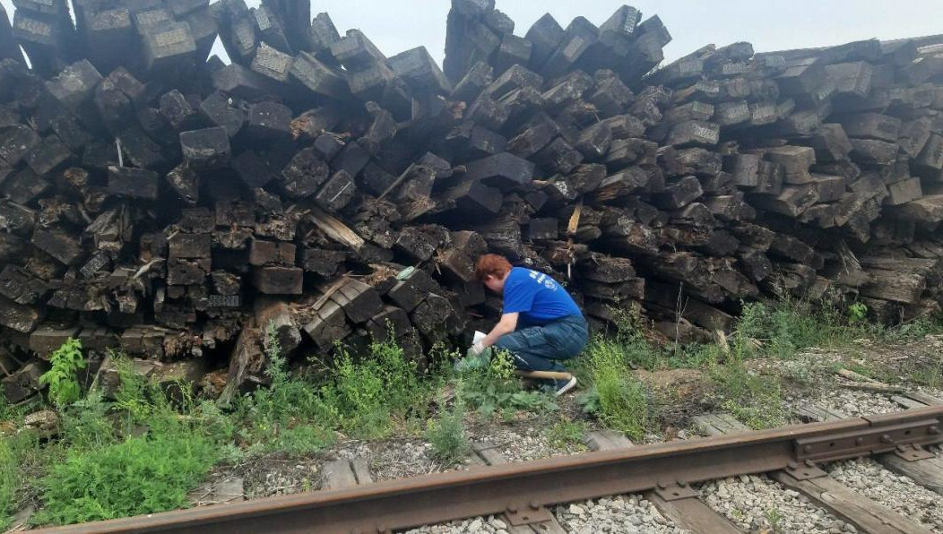 Инспекторы отобрали пробы отходов для определения класса опасности.