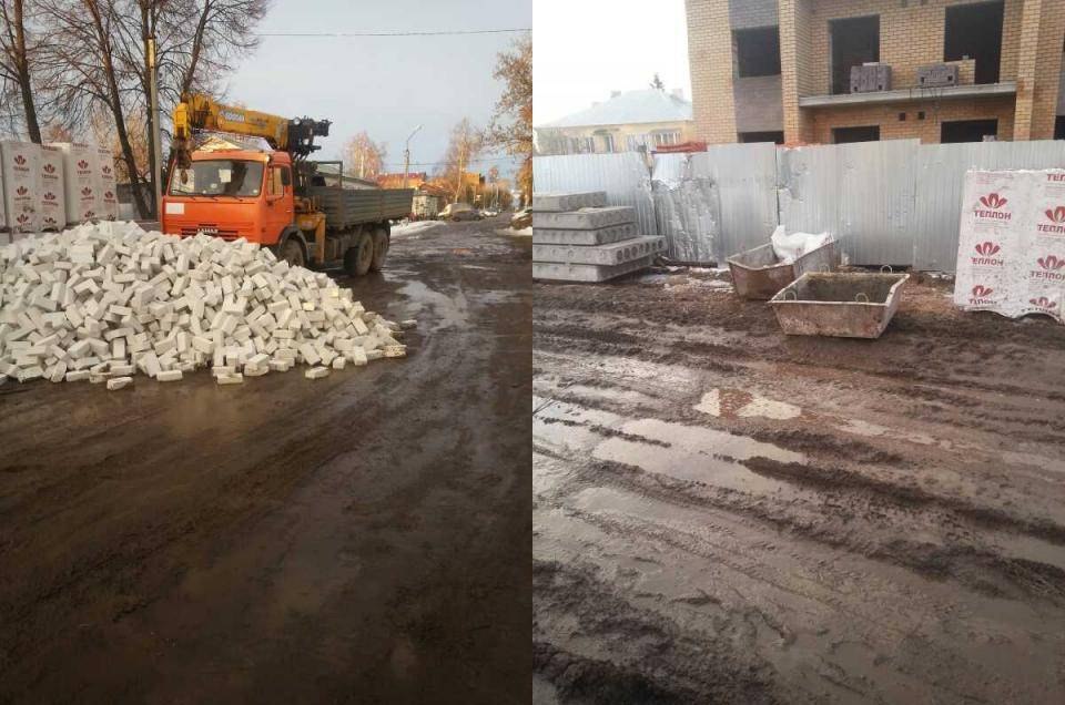 В Чистополе рабочие стройматериалами заблокировали проезд на улице Нариманова – «Народный контроль»
