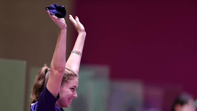 Россиянка заняла первое место в стрельбе.