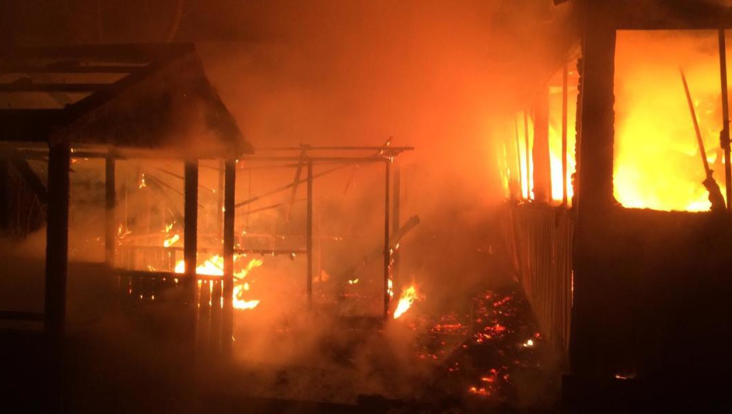 Пожар произошел на улице Гаврилова.