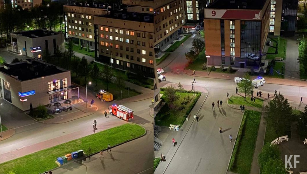 Студентов просят не паниковать и не подходить к дому.