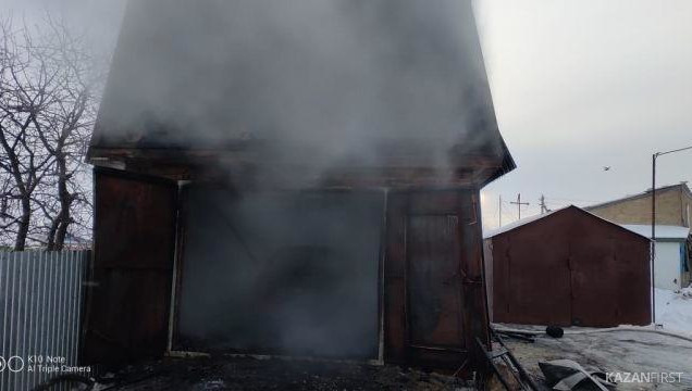 Пожар произошел в поселке Юлдуз