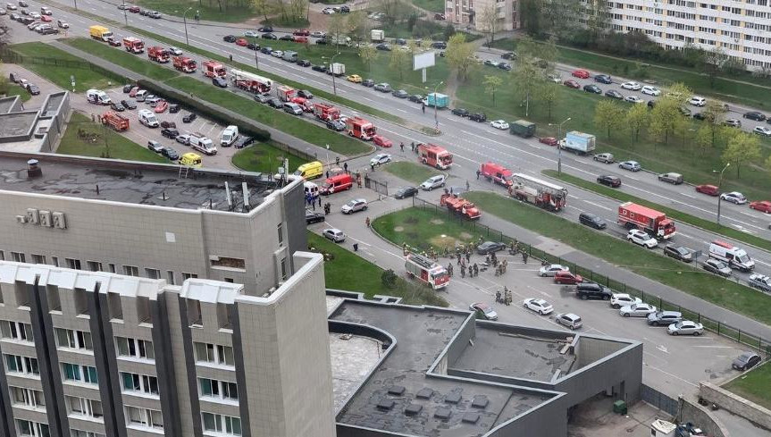 Пожар произошел в больнице Святого Георгия.