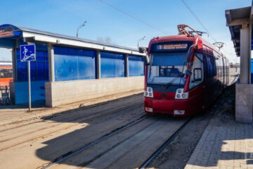 Теперь трамвайная линия будет следовать до улицы Мидхата Булатова.