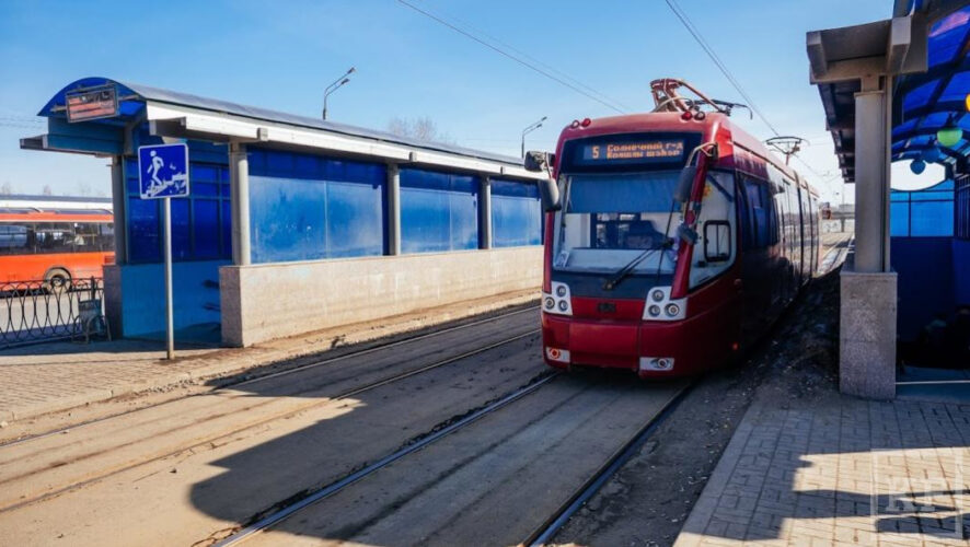 Теперь трамвайная линия будет следовать до улицы Мидхата Булатова.