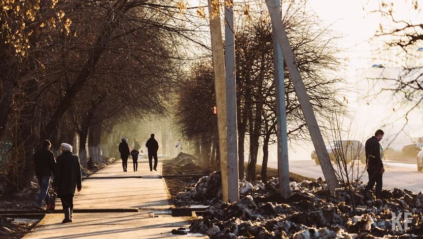 В столице Татарстана 22 февраля столбики термометров поднялись до +5