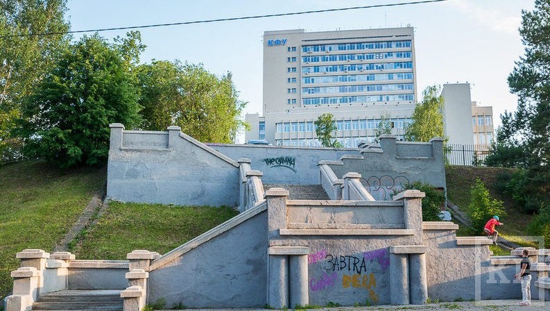 В верхнем Ленинском садике за библиотекой Лобачевского не будет никакой парковки
