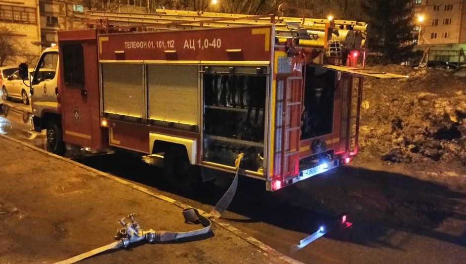 Пожар произошел в квартире дома по улице Ломжинская