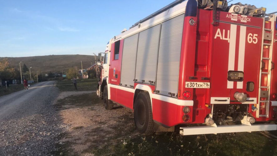 В селе Новое Суркино горела баня.