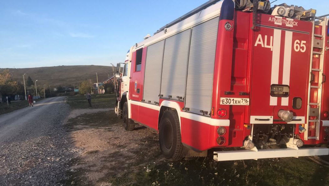 В селе Новое Суркино горела баня.