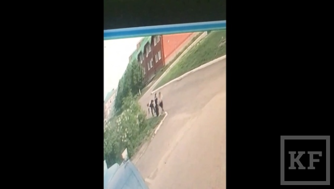 На видеозапись попало как мужчина швыряет животное через дорогу и уходит.