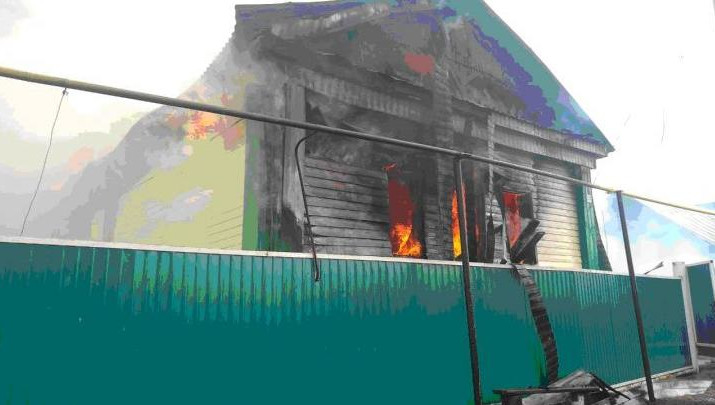 Пожар случился в селе Кама-Исмагилово.