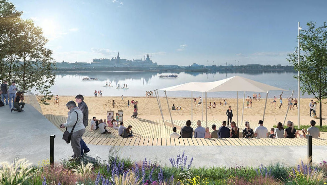 До этого общественное пространство разрабатывалось с учетом парка аттракционов «Кырлай».