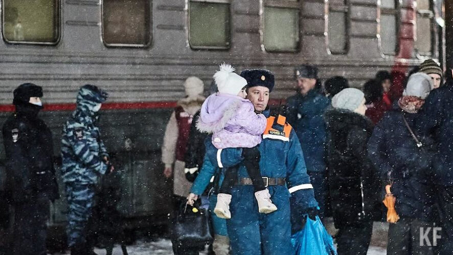 Поезд с эвакуированными из ДНР и ЛНР