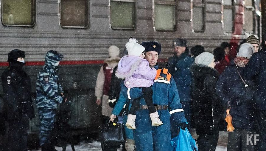 Поезд с эвакуированными из ДНР и ЛНР