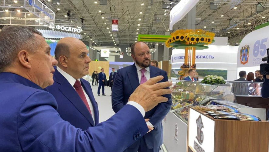 Председатель правительства Михаил Мишустин посетил стенд республики на Всероссийской агропромышленной выставке «Золотая осень 2022».