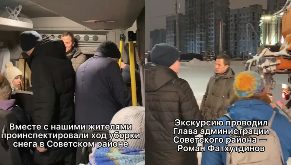 В видеоролике представлены все этапы уборки района от снега.