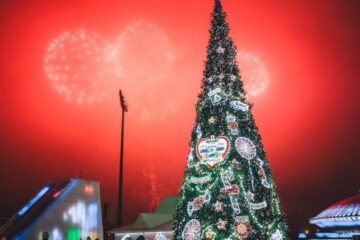 В Казани зажгли огни главной городской елки. Она расположилась на площади Тысячелетия. Об этом сообщается на официальном портале мэрии.
