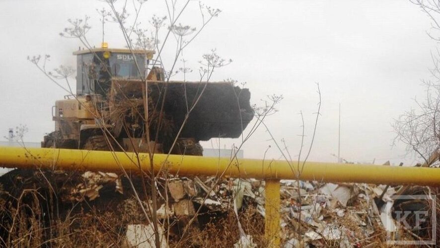 Незаконную свалку строительных отходов обнаружили экологи на территории Альметьевска