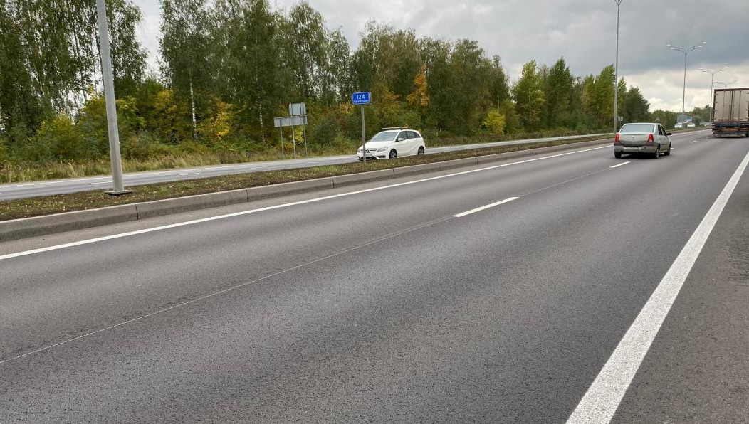 На участке км 95 - км 126 завершены работы по устройству защитных слоев.