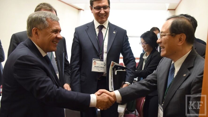 Президент Татарстана Рустам Минниханов встретился в японском городе Киото с гендиректором Toshiba Масаси Муромати