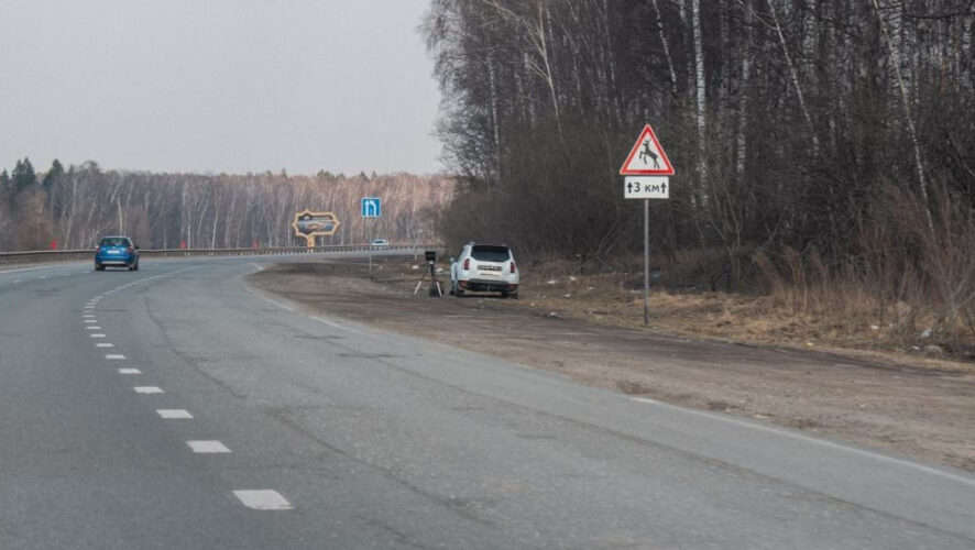 На дороге образовалась большая пробка.