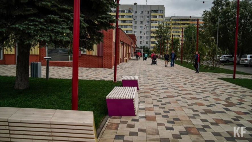 Эта часть спального района активно используется жителями.