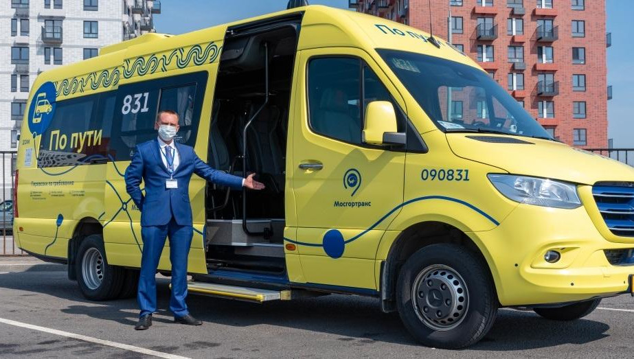 Маршрутку можно вызвать из мобильного приложения и поездку объединят с другими пассажирами.