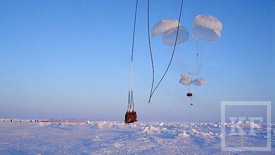 Сегодня экипаж самолета Ил-76МД военно-транспортной авиации ВВС России совершил заключительный полет по доставке третьей партии грузов на формируемую полярную станцию «Барнео»
