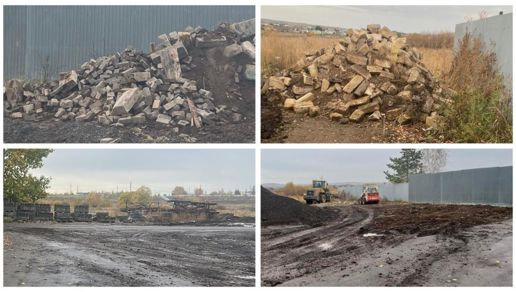 Строительный мусор оккупировал площадь в 75 кв.метров.