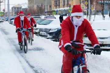 23 декабря на центральных улицах Альметьевска состоится велозаезд Дедов Морозов