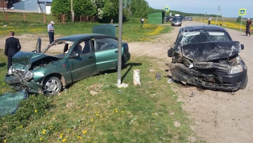 В столкновении двух автомобилей на дороге в Балтасинском районе РТ погиб человек