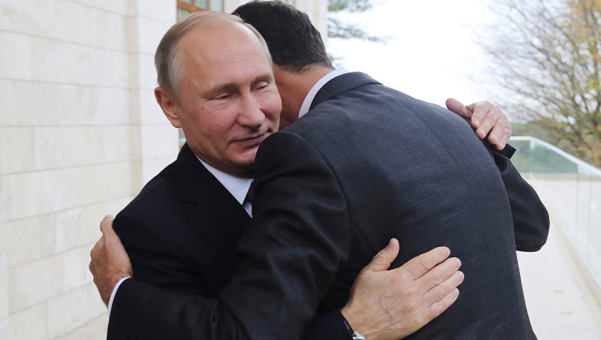 Президент России Владимир Путин и сирийский президент Башар Асад обсудили вопросы политического урегулирования в Сирии