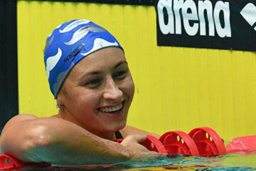 Вероника Андрусенко в заплыве на 200 метров вольным стилем пришла первой.