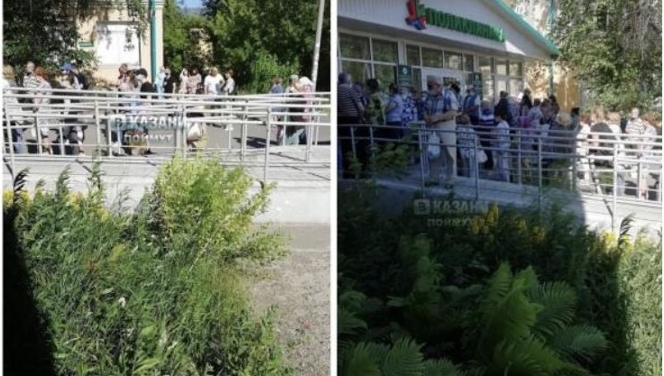 Пациенты занимают места еще до открытия.