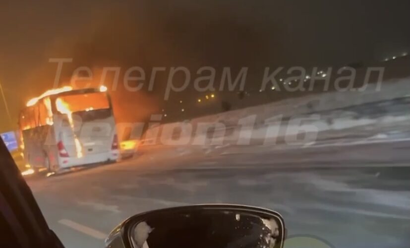 На трассе М7 в Татарстане загорелся автобус – KazanFirst