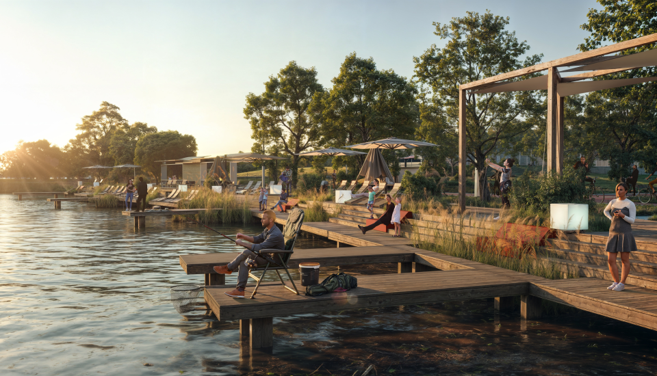 Набережная парка Омшанка